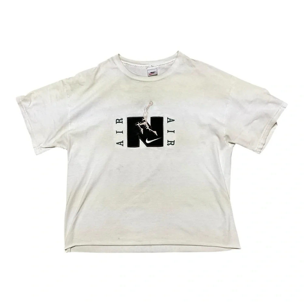 🧊 Vintage Nike Air Z Logo Tee 🏀 90s‎ Made in USA XL OG Swoosh Single Stitch
